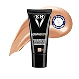 VICHY Teint-korrigierende, flüssige Foundation für normale bis unreine Haut, Deckt Rötungen und Unreinheiten ab, Ebenmäßiger Teint, Nicht komedogen, LSF35, Dermablend, Nude 25, 30 ml