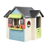 Smoby Life - Chef Spielhaus (124x132x135 cm) mit mind. 60% Recycling-Anteil - wetterfestes Gartenhaus für Kinder mit Verkaufstheke und Spielküche - Outdoor-Imbiss für Garten oder Terrasse - ab 2 Jahre