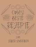 Omas Beste Rezepte zum selber schreiben A4: Notizbuch | Mein Rezeptbuch | Kochbuch zum selberschreiben für Ihre Lieblingsrezepte von Oma | DIN A4 | 130 Seiten