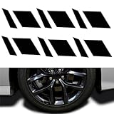 TBSZCM 6pcs Auto-Felgen Streifen,kompatibel mit Mercedes-Benz SLK R170 R171 R172,Felgenaufkleber,1-Black