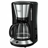 Russell Hobbs Kaffeemaschine [Brausekopf für optimale Extraktion&Aroma] Adventure (1 bis 10 Tassen, 1,25l Glaskanne,Warmhalteplatte, Abschaltautomatik,Tropf-Stopp, 1100W) Filterkaffeemaschine 24010-56