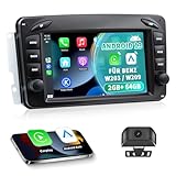 Android 13 Autoradio für Mercedes C-Klasse W203/G-Klasse W463/CLK W209 | 7-Zoll-IPS-Touchscreen mit HD-Rückfahrkamera | Kabelloses CarPlay & Android Auto | 2GB + 64GB GPS, Bluetooth, WLAN, FM-Radio