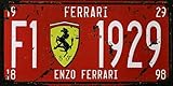 Metall-Blechschild, 15,2 x 30,5 cm, Autoschild, Enzo, Ferrari, Bar, Pub, Café, Heimdekoration, Retro-Poster, Vintage-Schild, 30,5 x 15,2 cm