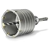 S&R Hohl-Bohrkrone Set Ø 68mm mit SDS plus Adapter 110mm und Zentrierbohrer 8x110mm. Hammerschlagfest, Dosenbohrer, Steckdosenbohrer, für Bohrhämmer