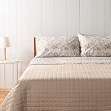 Zucchi, Bettwäsche-Set für Doppelbett, Kollektion Cipria, 100 % Baumwolle, Beige mit Blumenmuster