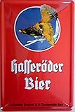 Hasseröder Bier Blechschild 20x30 cm Wernigerode rot hochkant Auerhahn