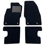 Fußmatten für Opel Adam 2013-2019, passgenau, Absatzschoner aus verstärktem Gummi mit Befestigungsknöpfen