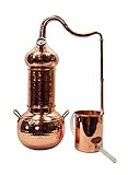 CopperGarden Kupfer Destille Essence Plus 2 Liter I Kleindestille mit Aromakorb zur Kolonnenbrennerei I Legales Destilliergerät für ätherische Öle/Hydrolate/Düfte/destilliertes Wasser etc.