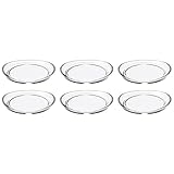 LEONARDO HOME Loop Untersetzer, Glas, klar, 10 x 10.5 x 1.5 cm, 6