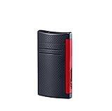 S.T. Dupont Paris Feuerzeug Maxi Jet, Schwarz matt und Rot 020160N