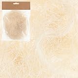 SISAL HEU Faser BEIGE DEKORATIVE Weihnachten 10G Paket Sisalgras zum Basteln, Feenhaar, Sisalhaar,Flachshaar,Bastelmaterial,Naturmaterial, Füllmaterial