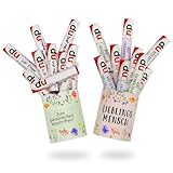 younikat 26 Aufkleber Lieblingsmensch und Wildblumen passend für zwei Duplo Pralinen Packungen I beschriften I selbstklebend I dv1446