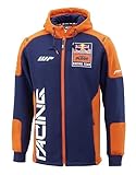 KTM Replica Team Zip Hoodie Sweatshirt, Orange/Marineblau, XL