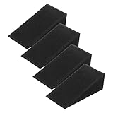 GALPADA 4stücke Schwere Gummiwagen-wagenheber Unterlegkeile Für Pkw Anhänger rutschfest Stabilisierende Stopper Für Fahrzeuge Trailer Autos Schwarz