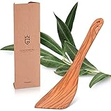 GOLDENBERG® Premium Pfannenwender Olive - feinstes italienisches Olivenholz - Made IN Europe - 100% Klimaneutral - Bratenwender Holz - Pfannenwender Holz - Holz Kochbesteck