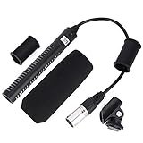 Keenso Kondensatormikrofon, Stereokamera-Mikrofon Unidirektionales Interferenz-Videoaufzeichnungsmikrofon (schwarz)(Blak)