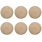 6er Set Gewebtes Platzsets, 30cm Natürlichem Geflochten Platzsets, Tischsets Abwaschbar Geflochten Platzdeckchen Hitzebeständig für Esszimmer und Couchtisch