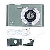 4K HD Digitalkamera 16x Zoom 48MP Tragbare CCD -Kamera mit LED -Taschenlampe AF Auto Focus CCD -Kamera für Fotografie -Reise Vlogging (Grün)
