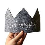 Geburtstagskrone | Hellgrau | Geburtstagskind