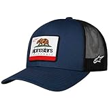 Alpinestars Cali Trucker Cap Basecap Baseballcap Truckercap Meshcap Damen/Herren - Snapback, mit Schirm, Schirm Herbst Sommer Frühjahr Winter Frühling-Sommer Herbst-Winter - One Size dunkelblau