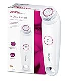 Beurer FC 45 Gesichtsbürste, Tiefenreinigung für spürbar weichere Haut, 2-stufige Rotation für jeden Hauttyp, wasserfest, Weiß