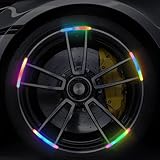 yinjianping Auto Felgen Radnabe Aufkleber für BMW M3 2007-2013 E90 E92 E93,Reflektierende Aufkleber für Autofelgen,Felgen Aufkleber,Reifenreflektierende Reflex Aufkleber,Nachtwarnstreifen