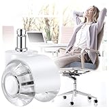 Bürostuhl Rollen,2-Zoll-Doppelrollen, Gummi Ersatz Rollen, 5 Set, Hochleistungsgummirollen Glatter,leiser,Schützen Sie Ihre Holzböden, Teppiche und Fliesen für alle Böden,11 * 22mm weiß mit Tasse