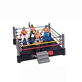 Wrestling Spielzeug Set Enthält 4 Figuren Figuren und Ring und Prop Kampfspielzeug Wrestling Wrestler Spielzeug Kinder