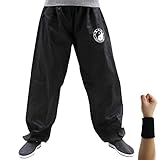 Dee Plus Tai Chi Trainingshose | Damen und Herren Kung Fu Uniformen Kampfsport | Qigong Wing Chun Shaolin Weite Beine Knickerbocker Kleidung -Baumwolle