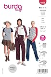 Burda Style Katalog-Schnittmuster Shirts mit abgesetzten Ärmeln | Damen, Gr. 34-48 | Nählevel: Sehr leicht #6028