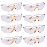 banjiabb 8 Stück Schutzbrille,Arbeitsschutzbrille,Schutzbrillen,Schutzbrille Kinder,schutzbrille arbeitsschutzbrille,Transparent Mit Gummieinsatz An Nase Und Ohren,Für Arbeit Staubdicht Schießsport