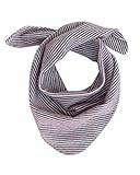 Lilano, Ringel Halstuch, 70% Wolle (kbT), 30% Seide, 210 gr./m² (Beere/Natur)