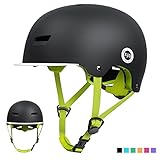 XJD Kinder Jugend Fahrradhelm 2.0 Skaterhelm Kinderhelm für Multisport Skateboard Scooter Fahrrad Besser für Winter 3-13 Alt(Schwarz M)