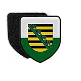 Copytec Patch Sachsen Abzeichen Heimat Fahne Wappen Freistaat Dresden Aufnäher #24690