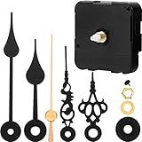 HICARER Uhrwerk-Mechanismus, batteriebetrieben, DIY-Reparaturteile, Ersatz mit 2 Paar kurzen Zeigern (Schaftlänge 4/5 Zoll/20 mm)