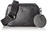 Mandarina Duck Damen Mellow Leather Umhängetasche, Nero, 18x12x6 (L x H x W)