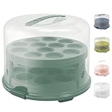 Rotho Fresh Tortenglocke hoch mit Trays, lebensmittelechter Kunststoff (PP) BPA-frei, türkis/transparent, (35.5 x 34.5 x 26.0 cm)