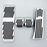 JIERS Auto Pedalauflagen, Für BMW X1, 1 2 4 3 M-Serie E30 E32 E34 E36 E38 E39 E46 E60 E61 E84 E87 E90 E91 E92 E93 2005-2012, at MT Car Styling Fußstütze Gasbremspedal