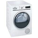 Siemens WT47W5W0 iQ700 Wärmepumpentrockner/ A+++/ 8 kg/ Sensorgesteuerte autoDry-Technologie/ Outdoor-Programm, Weiß/Schwarz