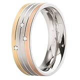 Boccia Damen-Ring Titan Diamant (0.03 ct) weiß Brillantschliff Gr. 56 (17.8) - 0135-0256