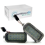 LIGHTWORLD24 LED-Kennzeichenbeleuchtung Nummernschild-Leuchten für F-ord Fiesta Focus C-Max Mondeo Galaxy S-Max Kuga J-Aguar XJ XF 18 SMD Xenon Licht 2er Set