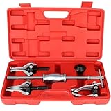 FreeTec Radlager Abzieher mit Gleithammer, 15-80mm Lager Innenlager Auszieher Innenabzieher für Innen- und Außenlager, 3 Backen Radlager Abzieher Gleithammer Werkzeug Satz für Auto