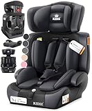 KIDIZ® Autokindersitz Kinderautositz Gruppe 1+2+3 9-36 kg 5-Punkt-Sicherheitsgurt, Autositz, Kindersitz, Einstellbare Kopfstütze (Anthrazit, Kinderautositz)