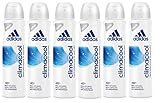 adidas climacool Anti-Perspirant Deo Body Spray für Damen - effektive Feuchtigkeits- und Geruchskontrolle bis zu 48h, 6er Pack (6 x 150 ml)
