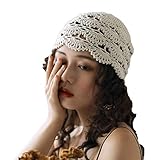 VALICLUD Frauen Aushöhlen Mütze Handgemachte Gehäkelte Spitze Hut Turban Kappe für Den Sommer