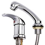 Staboos Profi Mischbatterie aus Messing und Handbrause, Wasserhahn für Friseur Waschsessel und Rückwärtswaschanlag