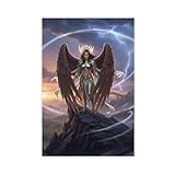 BIQHTGA Harpyie-Königin, Fantasy-Kunst-Poster, Leinwand-Poster, Schlafzimmer, Dekoration, Landschaft, Büro, Raumdekoration, Geschenk, 20 x 30 cm