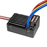 Radiolink Cool 9030 ESC 90A Brushed (2-4S) Wasserdicht Eingebautes BEC 5A Wählbar 5.5V/7.5V Elektronischer Drehzahlregler für RC Truck Crawler Panzer Autos Köder Boote (XT60 Stecker Schwarz)