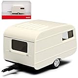 QEK Junior Wohnwagen Anhänger Weiss DDR 1974-1990 H0 1/87 Herpa Modell Auto