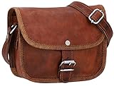 Gusti Ledertasche Damen Leder - Mary XS Ledertasche Handtasche Schultertasche Umhängetasche Crossbody Damen Vintage Braun